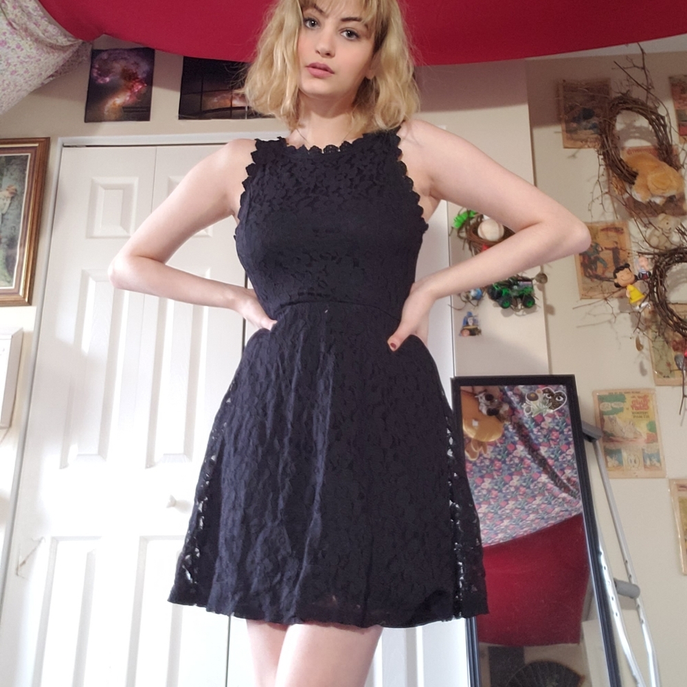Black Lace Dress - Picture 1 of 3